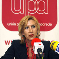 Rosa Díez, líder del partido político Unión Progreso y Democracia (UPyD).