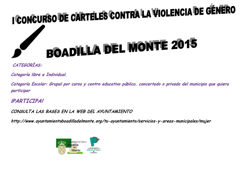 Boadilla organiza el I Concurso de Carteles contra la Violencia de Género.